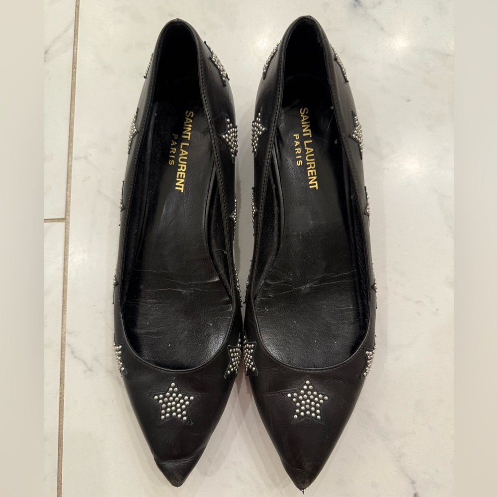 Saint Laurent Star studded flat